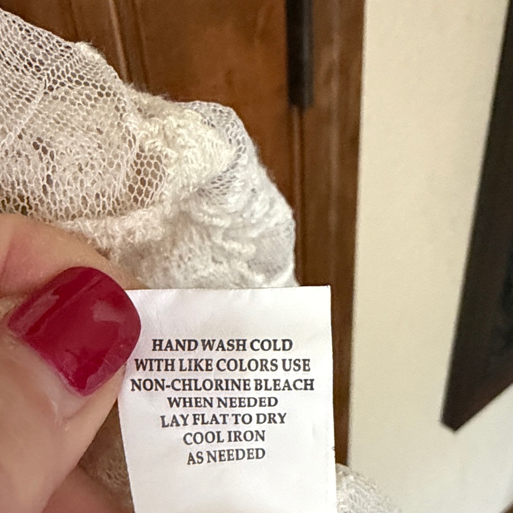 Blue Island Cream Lace Swim Coverup - S/M - Picture 6 of 10